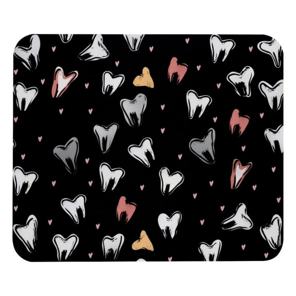 PhooArto Comfortable Mouse Pad Tooth Pattern Desktop Mousepad , 21 x 25 cm Mouse Mat, Non-Slip Rubber Base, Improves Speed and Precision