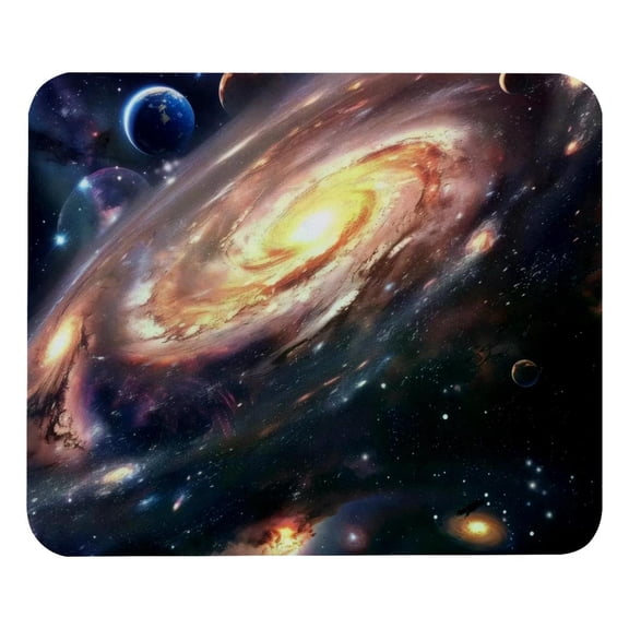 PhooArto Comfortable Mouse Pad Universe Galaxy Solar Space Desktop Mousepad , 21 x 25 cm Mouse Mat, Non-Slip Rubber Base, Improves Speed and Precision