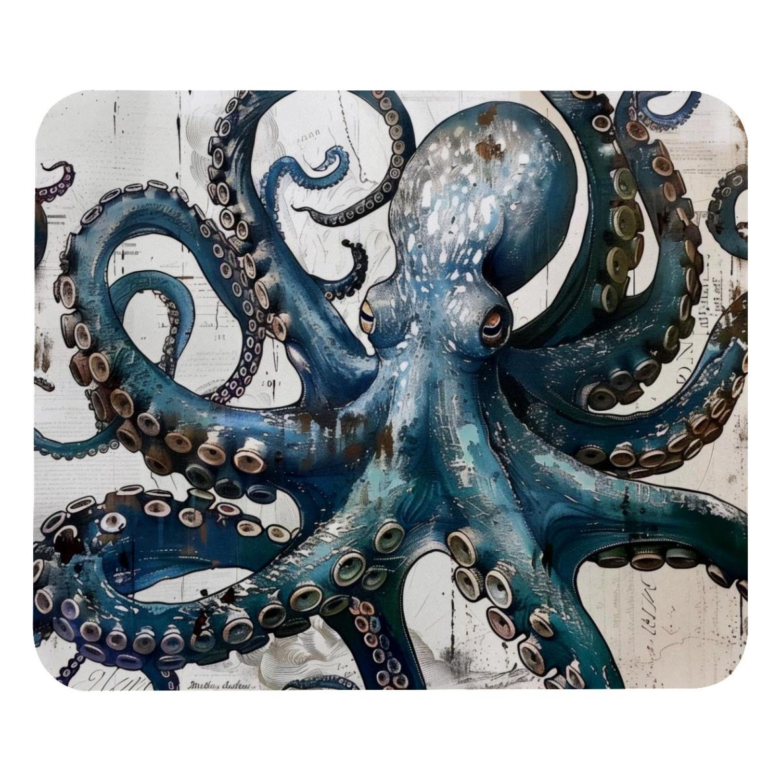 Octopus Padding PhooArto Comfortable Mouse Pad Vintage Map Octopus Desktop Mousepad ...