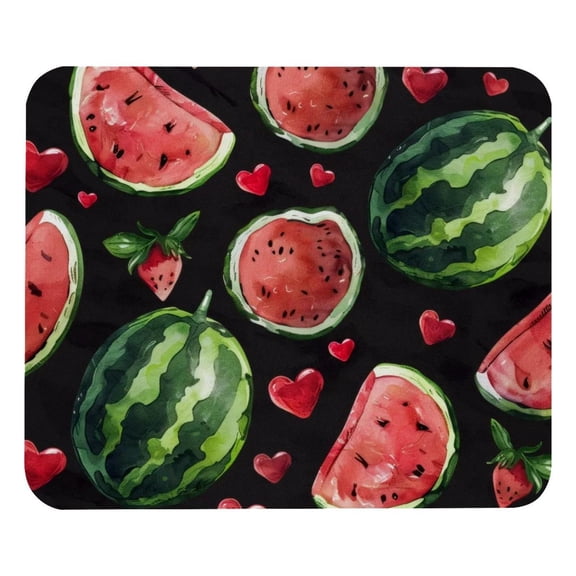 PhooArto Comfortable Mouse Pad Watermelons Love Heart Pattern Desktop Mousepad , 21 x 25 cm Mouse Mat, Non-Slip Rubber Base, Improves Speed and Precision