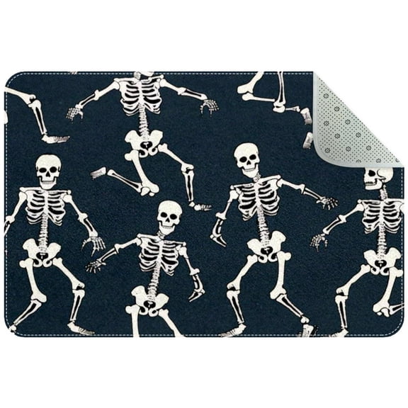 PhooArto Doormat Custom Indoor Welcome Door Mat, Sport Dance Skeleton Pattern Home Decorative Entry Rug Garden/Kitchen/Bedroom Mat Non-Slip Rubber 24x16in