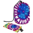 thumbnail image 1 of PhooArto Drawstring Cosmetic Bag, Barrel Shaped Portable Travel Makeup Bags, Tie Dye Circles Pattern Large Capacity Waterproof Multifunctional Bucket Toiletry Bag, 1 of 6