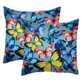thumbnail image 1 of PhooArto Flying Butterflies Pattern Set of 2 Throw Pillow Covers Cases - 16" x 16" Square Decorative Cushion Covers for Sofa Couch Bed Home Decoration, 1 of 7