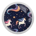 thumbnail image 1 of PhooArto Galaxy Unicorn Stars 4 PCS Crystal Glass Cabinet Knobs, Drawer Kitchen Cabinets Dresser Cupboard Wardrobe Pulls Handle - Glowing in the Dark, 1 of 7