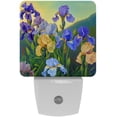 thumbnail image 1 of PhooArto Iris Purple Painting Plug in LED Night Light Auto Sensor Dusk to Dawn Decorative Night for Bedroom, Bathroom, Kitchen, Hallway, Stairs, Baby's Room, Energy Saving, 1 of 7
