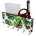 thumbnail image 1 of PhooArto Key Holder for Wall Decorative with 5 Key Hooks, Cute Ladybugs Palm Leaf Pattern Holders Wall Mount Organizer with Mail Key Rack, Self Adhesive, 1 of 7