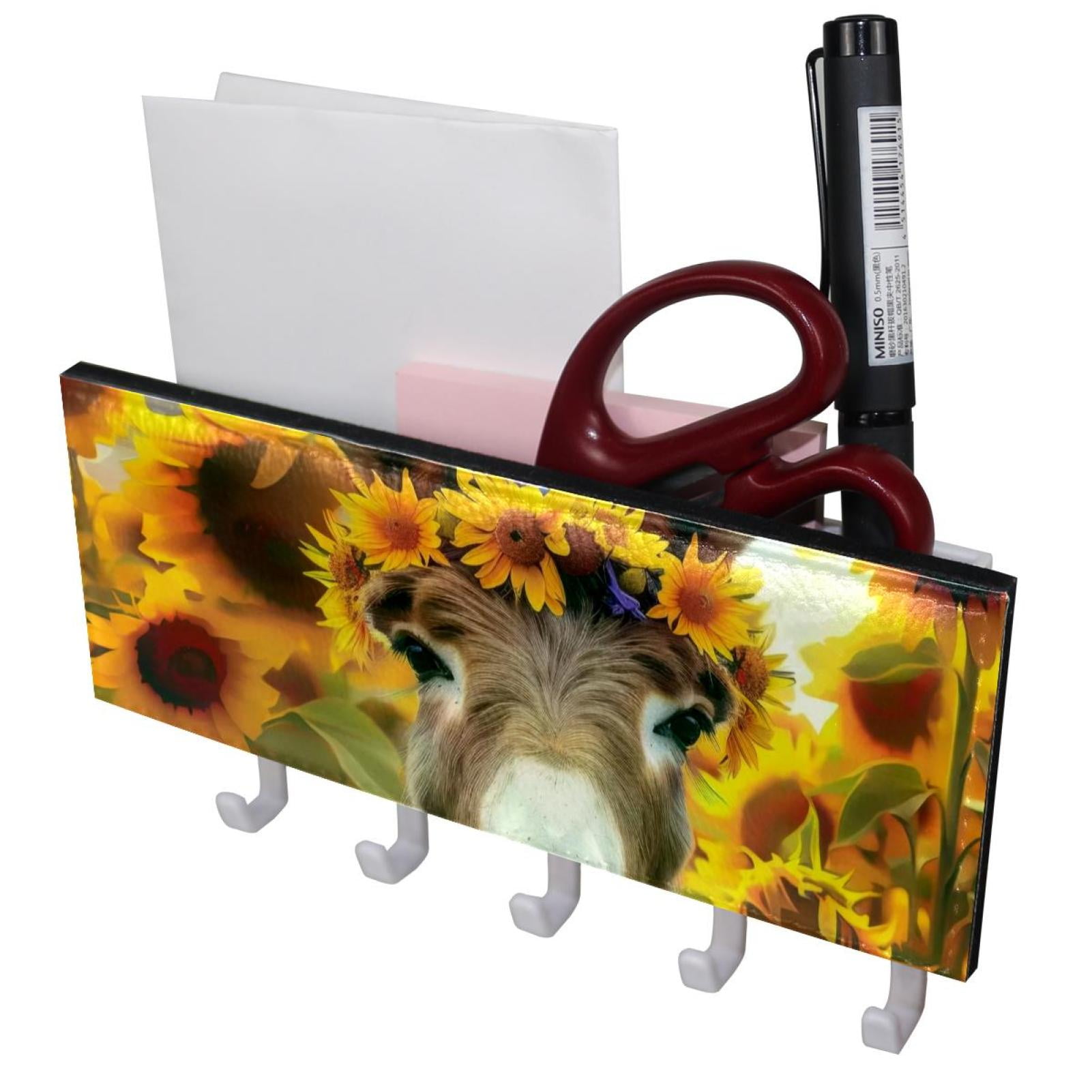 PhooArto Key Holder for Wall Decorative with 5 Key Hooks, Donkey ...