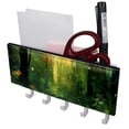 thumbnail image 1 of PhooArto Key Holder for Wall Decorative with 5 Key Hooks, Forest Tiger Butterfly Painting Holders Wall Mount Organizer with Mail Key Rack, Self Adhesive, 1 of 7