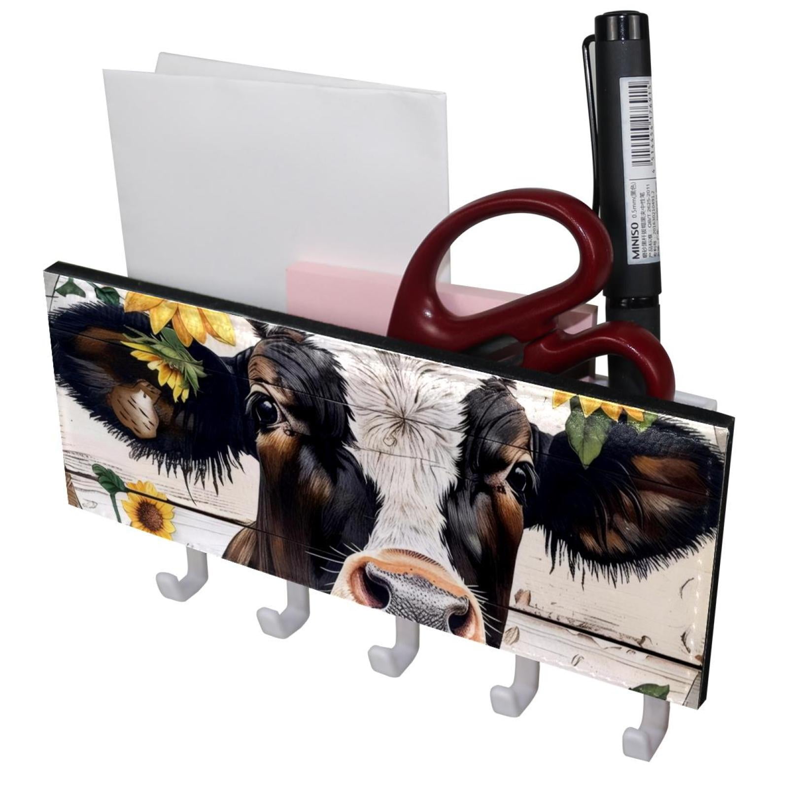 PhooArto Key Holder for Wall Decorative with 5 Key Hooks, Sunflower ...