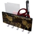 thumbnail image 1 of PhooArto Key Holder for Wall Decorative with 5 Key Hooks, Art Steampunk Style Pattern Holders Wall Mount Organizer with Mail Key Rack, Self Adhesive, 1 of 7
