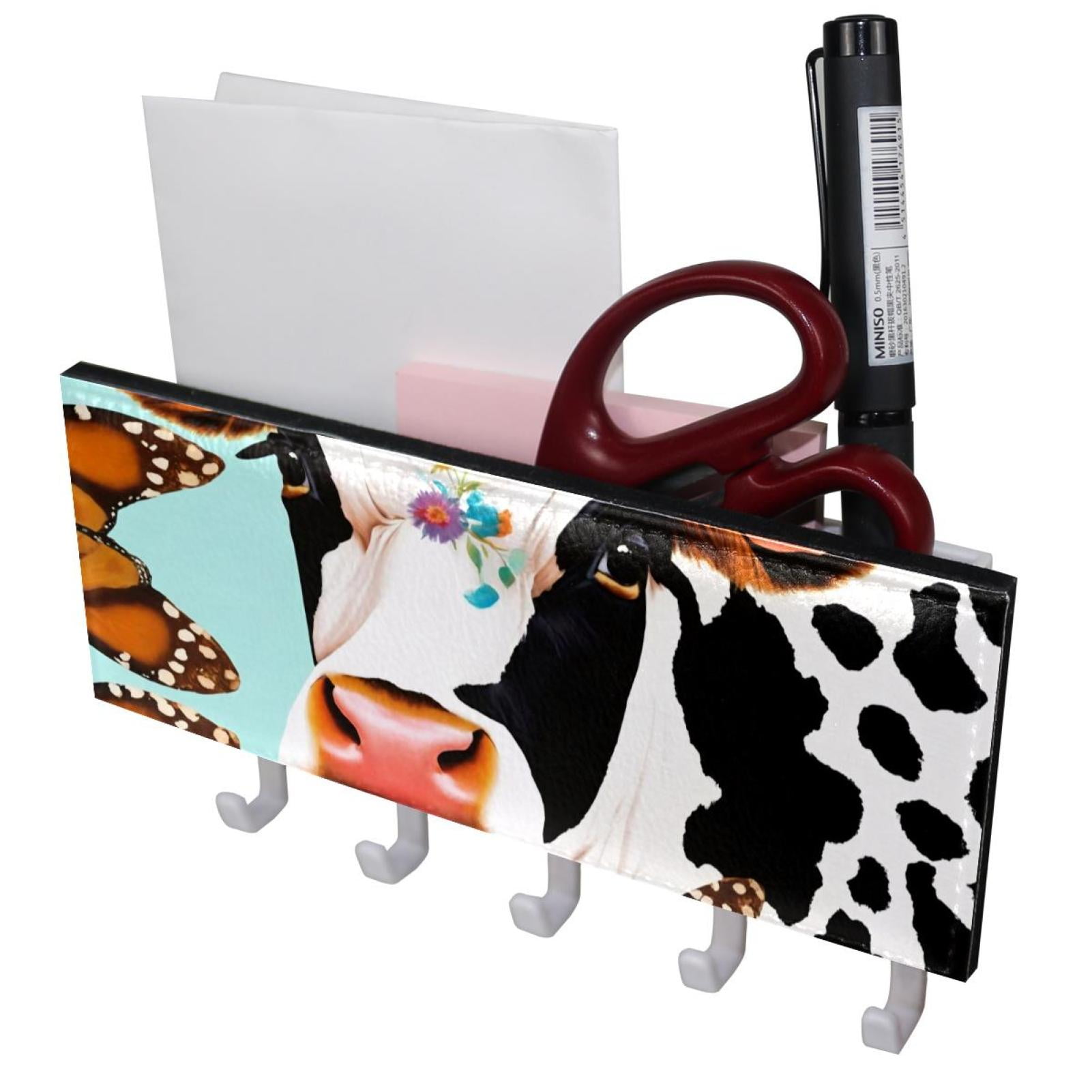 PhooArto Key Holder for Wall Decorative with 5 Key Hooks, Butterflies ...