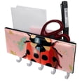 thumbnail image 1 of PhooArto Key Holder for Wall Decorative with 5 Key Hooks, Cartoon Ladybug Print Holders Wall Mount Organizer with Mail Key Rack, Self Adhesive, 1 of 7