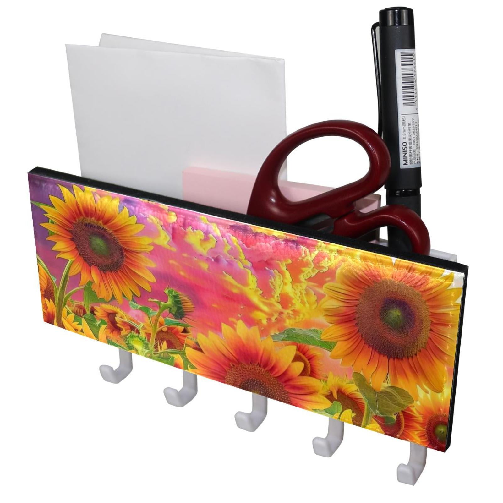 PhooArto Key Holder for Wall Decorative with 5 Key Hooks, Colorful ...