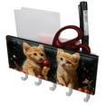 thumbnail image 1 of PhooArto Key Holder for Wall Decorative with 5 Key Hooks, Galaxy Cute Kittens Cherries Holders Wall Mount Organizer with Mail Key Rack, Self Adhesive, 1 of 7