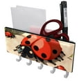 thumbnail image 1 of PhooArto Key Holder for Wall Decorative with 5 Key Hooks, Ladybug on the Book Holders Wall Mount Organizer with Mail Key Rack, Self Adhesive, 1 of 7