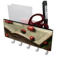 thumbnail image 1 of PhooArto Key Holder for Wall Decorative with 5 Key Hooks, Ladybugs Antique Book Holders Wall Mount Organizer with Mail Key Rack, Self Adhesive, 1 of 7