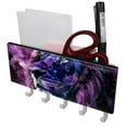 thumbnail image 1 of PhooArto Key Holder for Wall Decorative with 5 Key Hooks, Lion and Purple Galaxy Holders Wall Mount Organizer with Mail Key Rack, Self Adhesive, 1 of 7