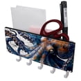 thumbnail image 1 of PhooArto Key Holder for Wall Decorative with 5 Key Hooks, Retro Map Blue Octopus Holders Wall Mount Organizer with Mail Key Rack, Self Adhesive, 1 of 7