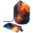 thumbnail image 1 of PhooArto Large Barrel Drawstring Makeup Bag, Colorful Galaxy Travel Cosmetic Bag Portable Make Up Organizer Bag, 1 of 6