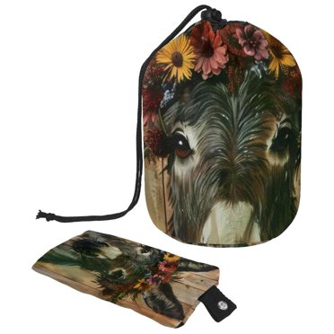 Portable Drawstring Cosmetic Bag Leopard Print Travel Storage Makeup Bag Organizer New Female