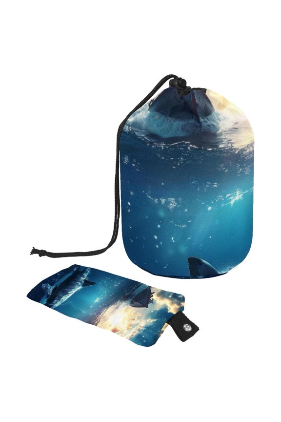 Large Barrel Drawstring Makeup Bag, Ocean Shack Travel Cosmetic Bag Portable Make Up Organizer Bag