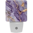 thumbnail image 1 of PhooArto Lavender Purple Gold Marble Texture Plug in LED Night Light Auto Sensor Dusk to Dawn Decorative Night for Bedroom, Bathroom, Kitchen, Hallway, Stairs, Baby's Room, Energy Saving, 1 of 7
