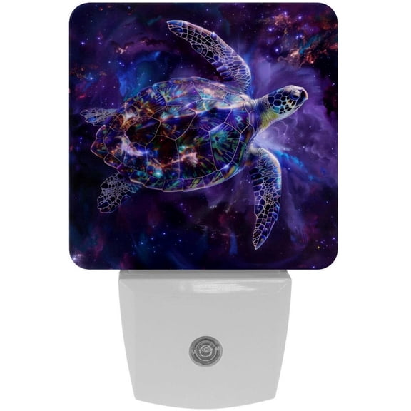 PhooArto Magic Galaxy Turtle Plug in LED Night Light Auto Sensor Dusk to Dawn Decorative Night for Bedroom, Bathroom, Kitchen, Hallway, Stairs, Baby's Room, Energy Saving