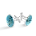 thumbnail image 1 of PhooArto Men's Classic Stainless Steel, Blue Sky Birds Cufflinks Business Wedding Shirts, Silver, 1 of 7