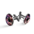 thumbnail image 1 of PhooArto Men's Classic Stainless Steel, Purple Galaxy Pug Dog Cufflinks Business Wedding Shirts, Black, 1 of 1