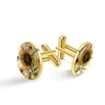 thumbnail image 1 of PhooArto Men's Classic Stainless Steel, Sunflower Floral Bee on Rustic Wooden Cufflinks Business Wedding Shirts, Golden, 1 of 7