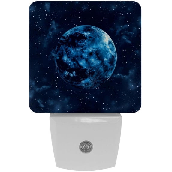PhooArto Night Sky Dark Planet Pattern Plug in LED Night Light Auto Sensor Dusk to Dawn Decorative Night for Bedroom, Bathroom, Kitchen, Hallway, Stairs, Baby's Room, Energy Saving