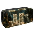 thumbnail image 1 of PhooArto Pencil Case, Cats Mushrooms Galaxy Large Capacity Pencil Pouch Stationery Pen Bag, 1 of 7