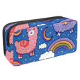thumbnail image 1 of PhooArto Pencil Case, Colorful Alpaca Rainbow Pattern Large Capacity Pencil Pouch Stationery Pen Bag, 1 of 7