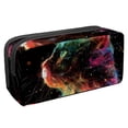thumbnail image 1 of PhooArto Pencil Case, Colorful Cat Galaxy Large Capacity Pencil Pouch Stationery Pen Bag, 1 of 7