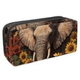 thumbnail image 1 of PhooArto Pencil Case, Elephant and Sunflowers Large Capacity Pencil Pouch Stationery Pen Bag, 1 of 7