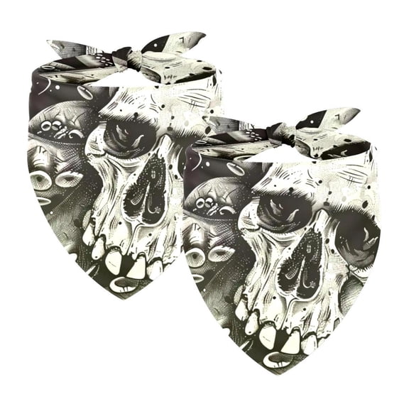 PhooArto Skull Octopus Tentacles Dog Bandanas, 2 Pack Soft Washable Pet Scarf Triangle for Large Dogs Puppies and Cats