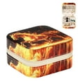 thumbnail image 1 of PhooArto Small Jewellery Box, Fire Running Horse Portable Travel Mini Jewelry Case for Women Leather Ring Organizer, 1 of 5
