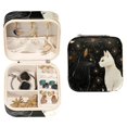 thumbnail image 1 of PhooArto Small Jewellery Box, Stars Moon Galaxy Cats Portable Travel Mini Jewelry Case for Women Leather Ring Organizer, 1 of 5