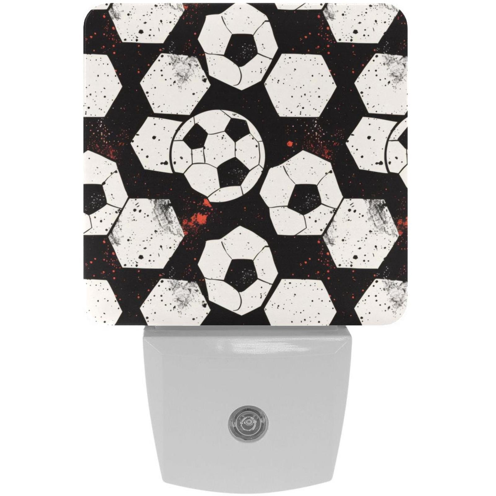 PhooArto Soccer Football Black Pattern Plug in LED Night Light Auto ...