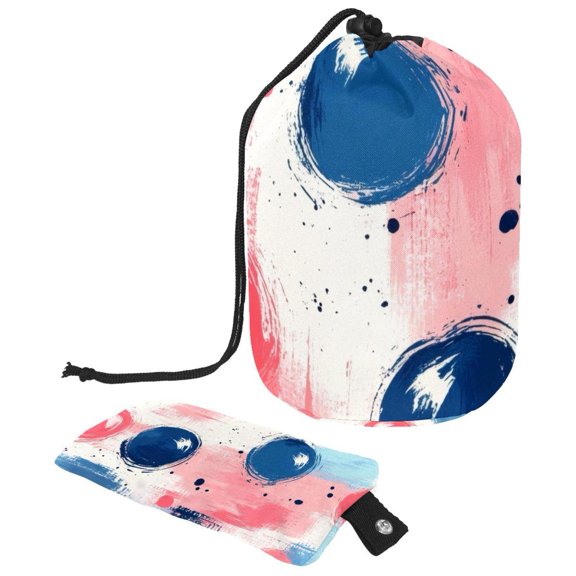 PhooArto Travel Cosmetic Bags Barrel Makeup Bag, Multifunctional Toiletry Bucket Bags Round Organizer Storage Pocket, Colorful Creative Dot