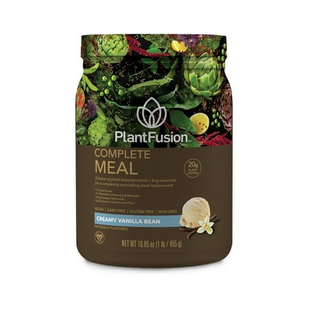 PlantFusion Complete Meal Plant Based Protein Powder, Vanilla, 1.0 Lb, 10 Servings