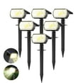 thumbnail image 1 of Phopollo Solar Lights Outdoor,6Pack Warm White,Spotlight Waterproof IP65, 64 LED 3 Lighting Modes Solar Powered,Solar landscape Lights for Outside Garden Yard, 1 of 7
