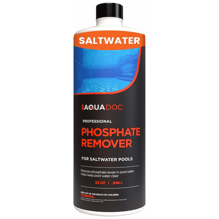 AquaDoc Saltwater Pool Phosphate Remover - 32 oz - Concentrated Phosphate Remover for Pool Opening & Maintenance - Made in the USA