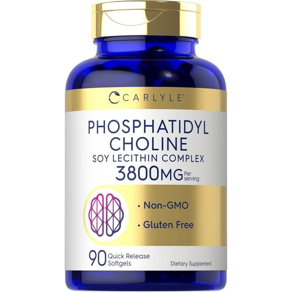 Phosphatidyl Choline | 3,800mg | 90 Softgels for Men and Women | by Carlyle