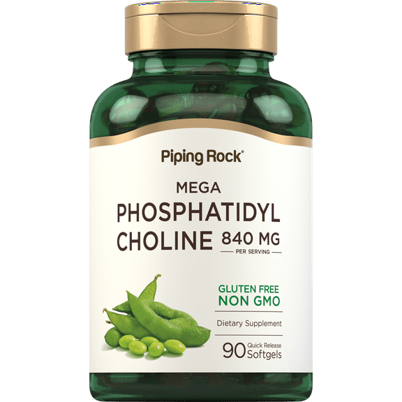 Phosphatidyl Choline 840mg | 90 Softgels | Supplement for Men and Women | by Piping Rock