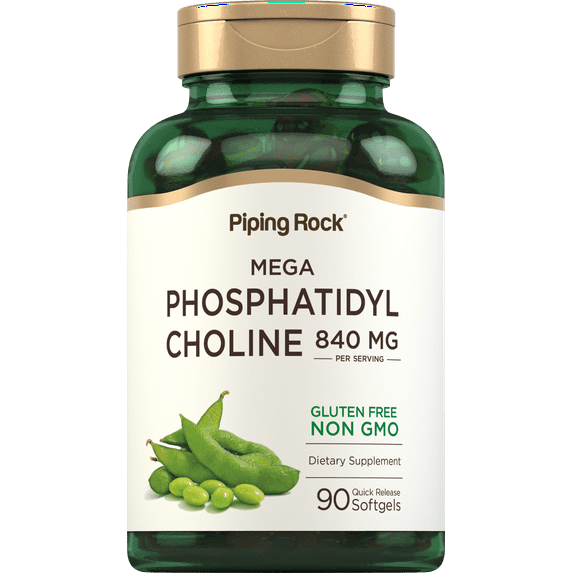 Phosphatidyl Choline 840mg | 90 Softgels | Supplement for Men and Women | by Piping Rock