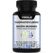 PhosphatidylSerine & Bacopa Monnieri 800 mg 2 in 1 Supplement - Natural Brain Enhancer/Nootropic for Enhanced Focus and Concentration, Memory Support, & Cognitive Function - 120 Veg Capsules
