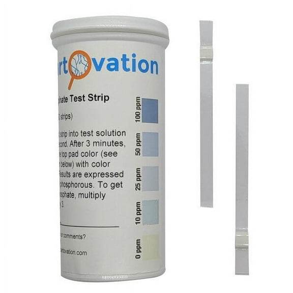 Bartovation Phosphorous and Phosphate Detection Test Strips, 0-100 ppm [Vial of 50 Strips]