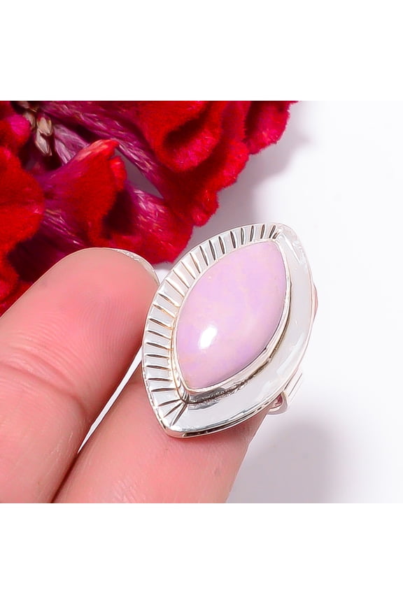 Phosphosiderite - Argentina Designer Handmade 925 Sterling Silver Ring s.8 Sku2, Lavender Ring, Natural Gemstone Ring