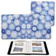 thumbnail image 1 of Photo Album 11.8x11.2 Inch Leather Cover Photo Book Scrapbooking Albums for Weddings Birthdays Anniversaries Blue and White Snowflake, 1 of 9